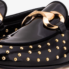 The Jupiter Shoe Black Spike Leather Bit Dress Loafer Limited Edition Shoe