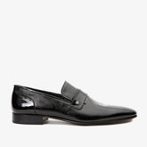 The Warsaw Shoe Black Leather Bit Loafer