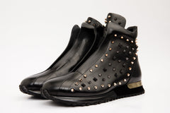 The Infanta High-Top Black Spike Leather Sneaker Limited Edition