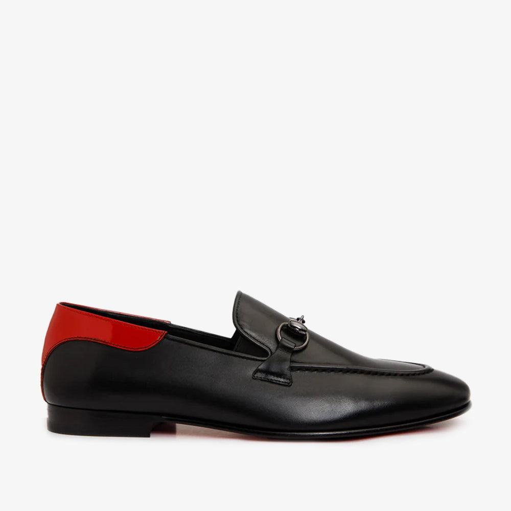 The Maratea Black Leather shoe Bit Loafer Shoe