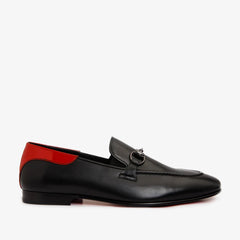 The Maratea Black Leather shoe Bit Loafer Shoe