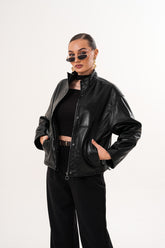 The Vesper Black Leather Jacket
