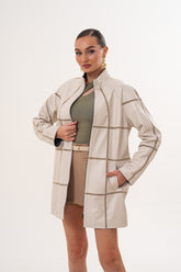 The Prado Reversible Cream Leather Jacket