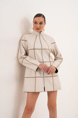 The Prado Reversible Cream Leather Jacket
