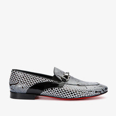 The Milano Black\/White Shoe Bit Loafer shoe