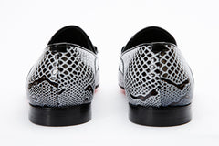 The Milano Black\/White Shoe Bit Loafer shoe