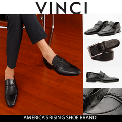 The Johannesburg Black Leather Dress Loafer Shoe