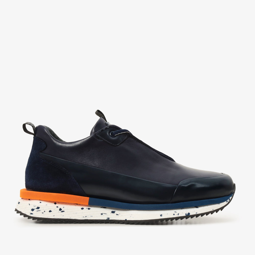 The Milford Navy Blue Leather Sneaker