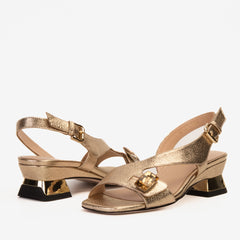 The Iconic Gold Leather Sandal