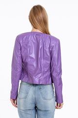 The Havnen Lilac Leather Jacket