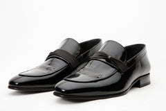 The Dodoma Black Patent Leather Loafer Shoe