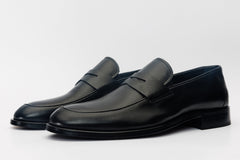 The Marinka Black Leather Shoe Penny Loafer Shoe