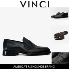 The Marinka Black Leather Shoe Penny Loafer Shoe