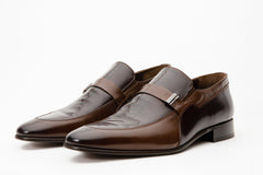 The Kazablanka Brown Leather Bit Loafer Shoe