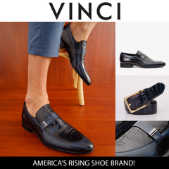 The Kazablanka Navy Leather Bit Loafer Shoe