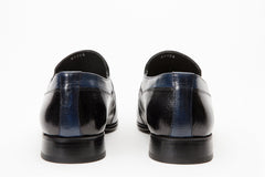 The Kazablanka Navy Leather Bit Loafer Shoe