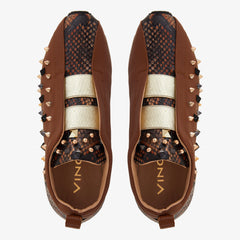 The Infanta Tan  Spike Leather Sneaker Limited Edition