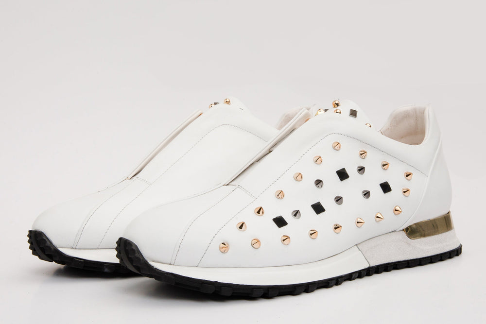 The Infanta White Spike Leather Sneaker  Limited Edition