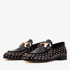 The Jupiter  Shoe Black Spike Leather  Bit Dress Loafer Limited Edition  Shoe