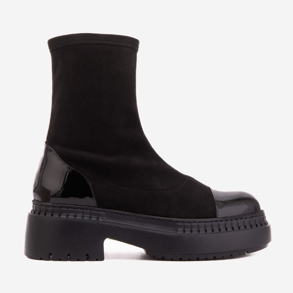 The Sorella Black Tip Suede Leather Women’s Boot