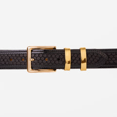 The Monarch Black Leather Belt