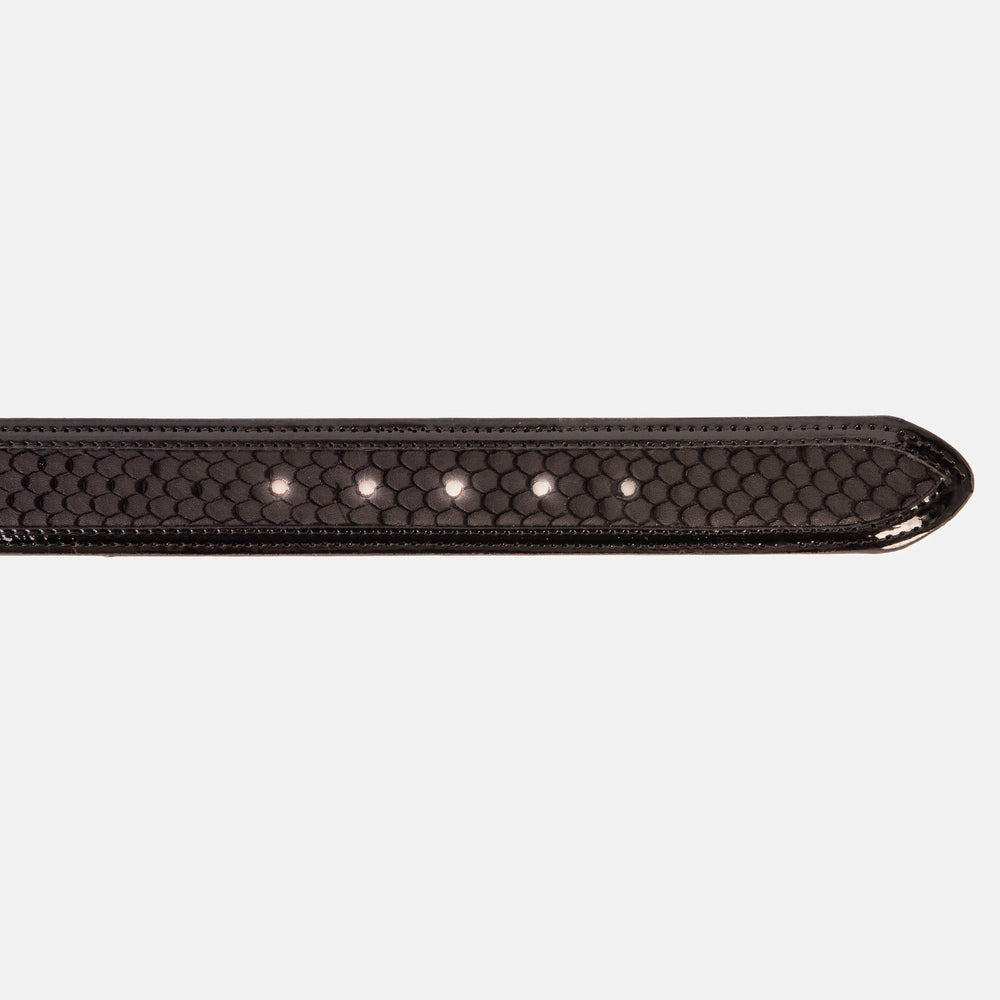 The Monarch Black Leather Belt