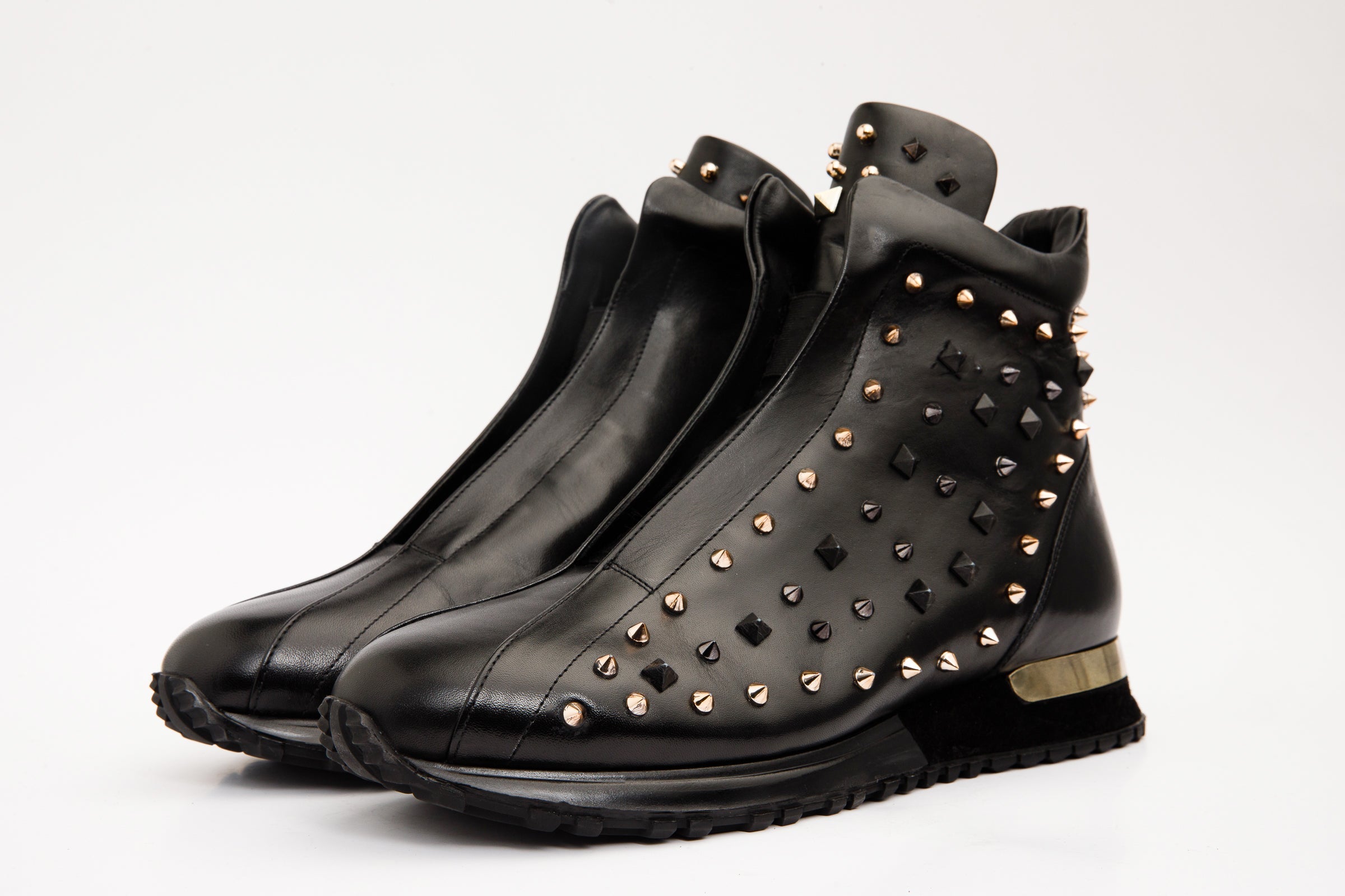 The Infanta High-Top Black Spike Leather Sneaker Limited Edition