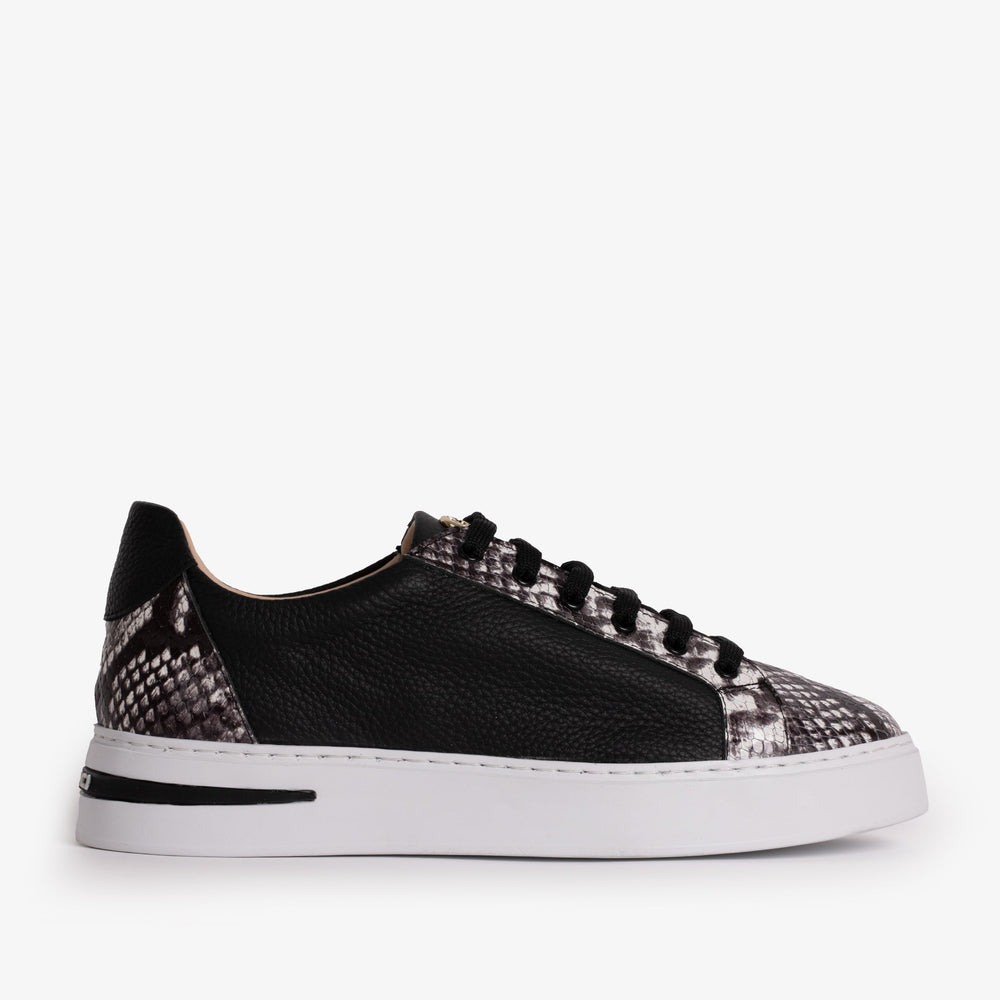 The Burano Black White  Leather Sneaker