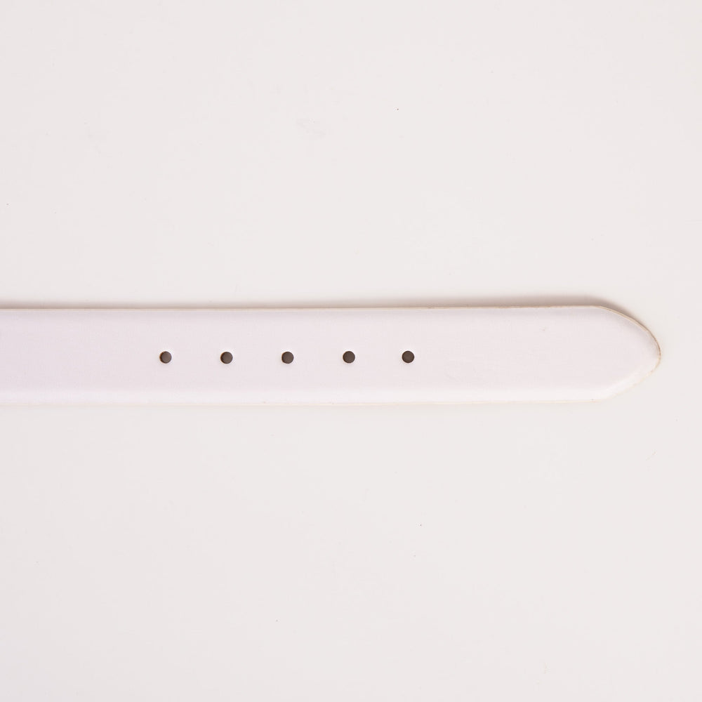 The Urgup White Calfskin Belt