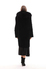 The Noctura Reversible Hooded Shearling Leather Jacket