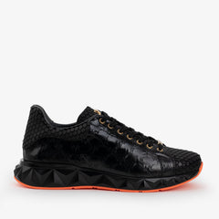 The Caesars Black Leather  Sneaker