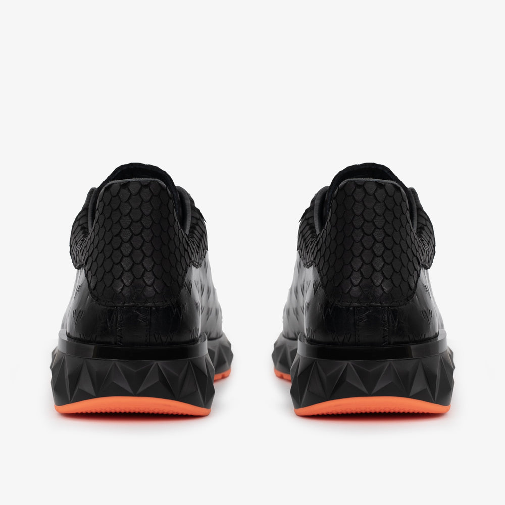 The Caesars Black Leather  Sneaker