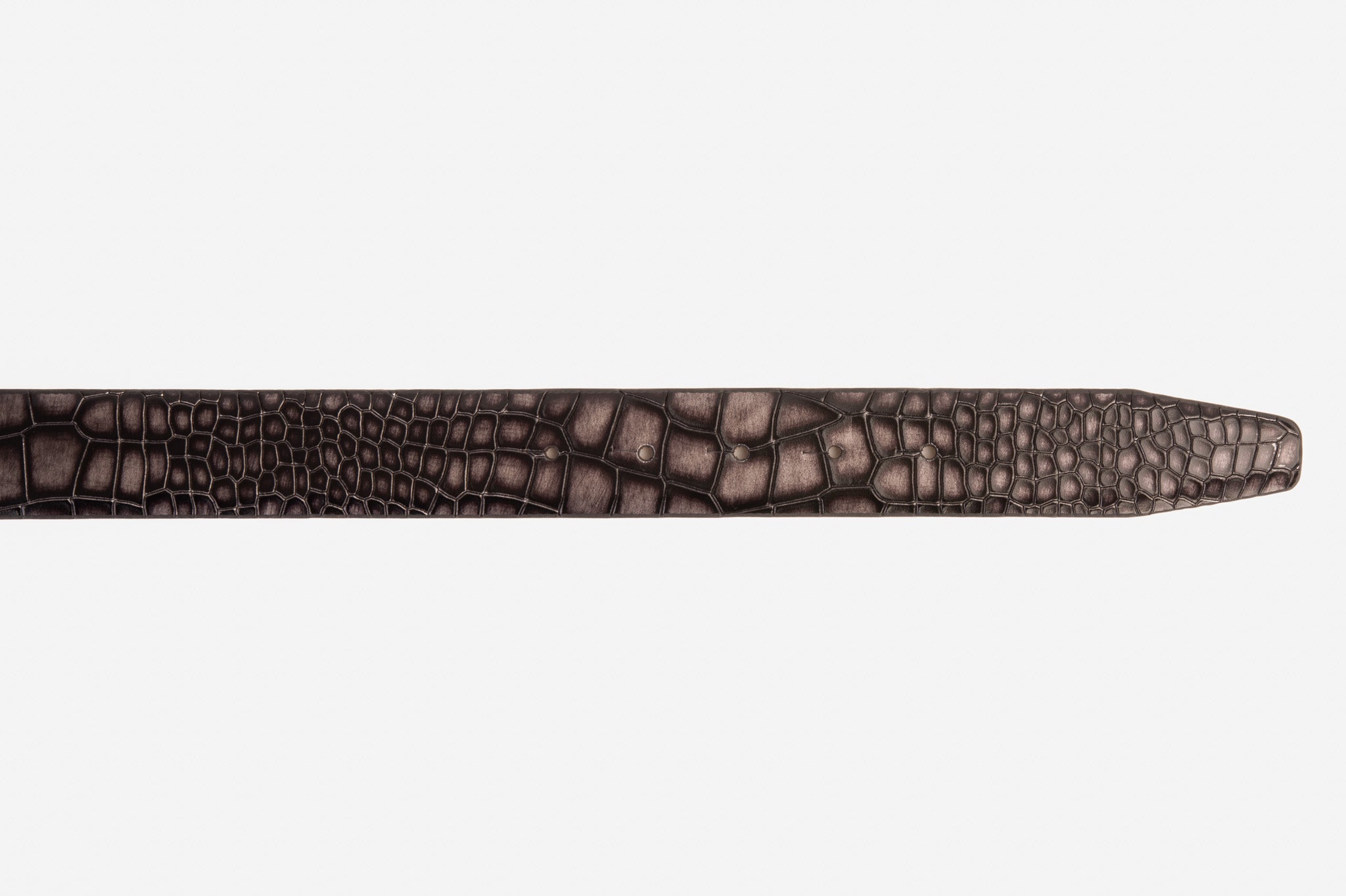 The Mississippi Gray Leather Belt