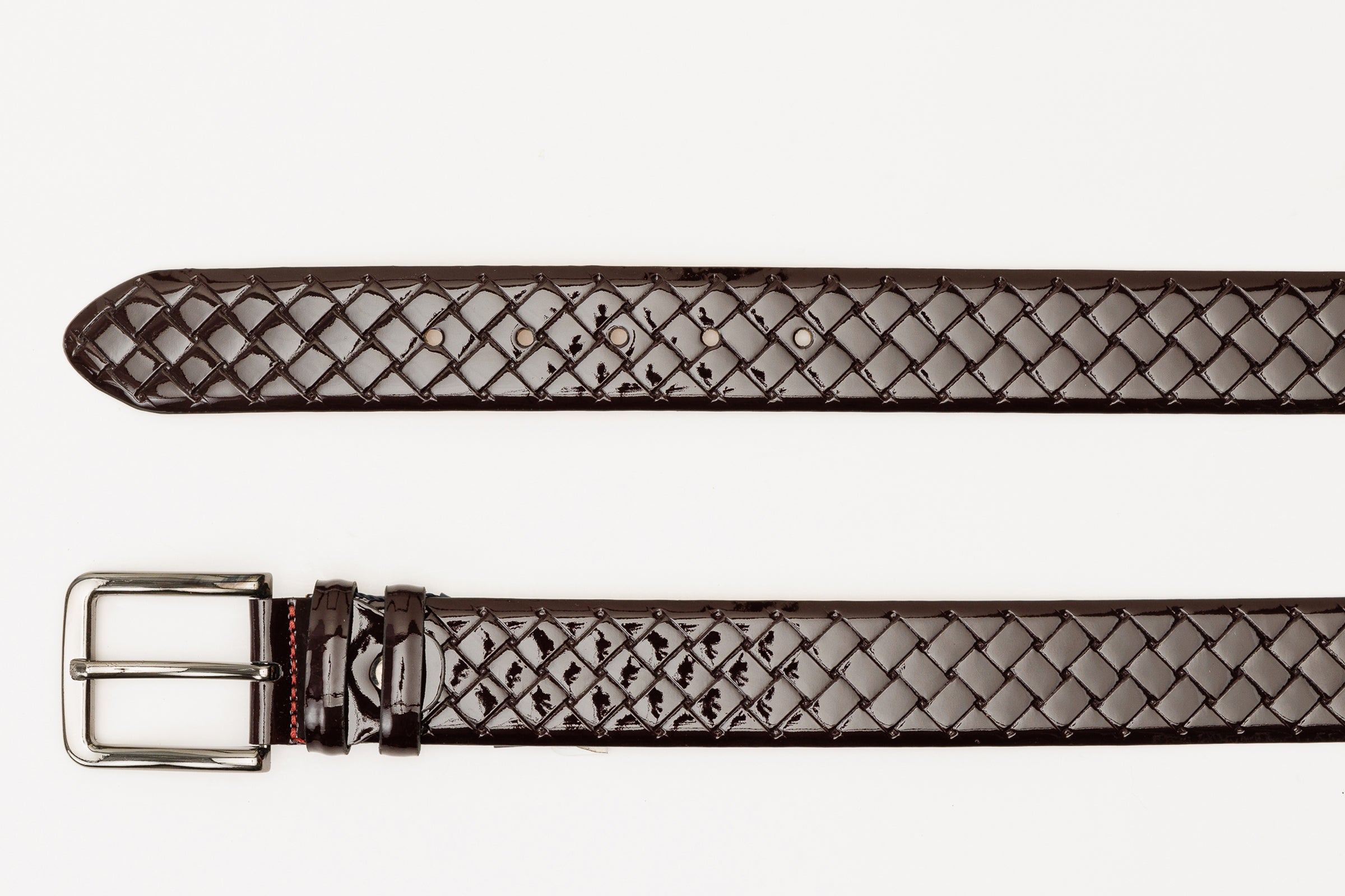 The Rico Burgundy Color Calfskin Belt