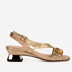 The Iconic Gold Leather Sandal