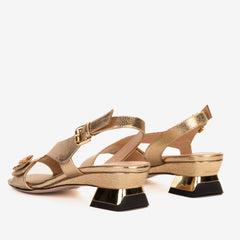 The Iconic Gold Leather Sandal