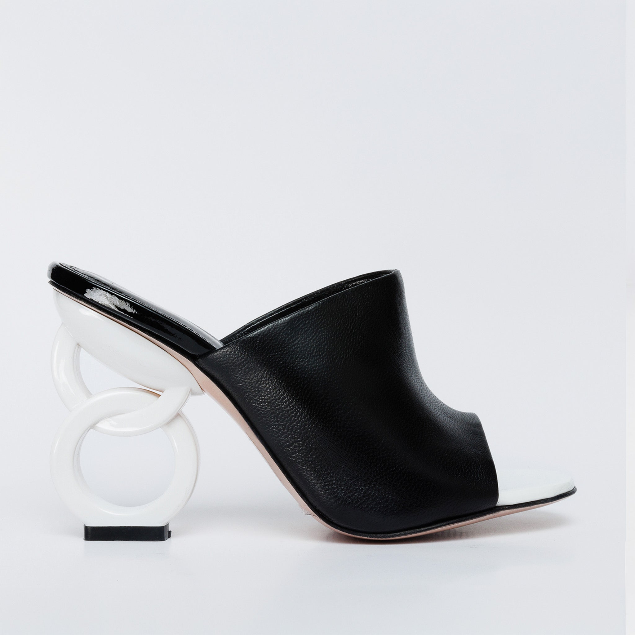 The Cymmer Black Leather Sandal