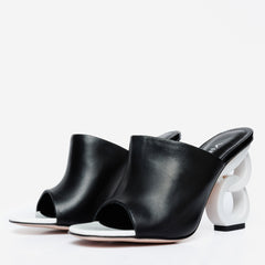 The Cymmer Black Leather Sandal