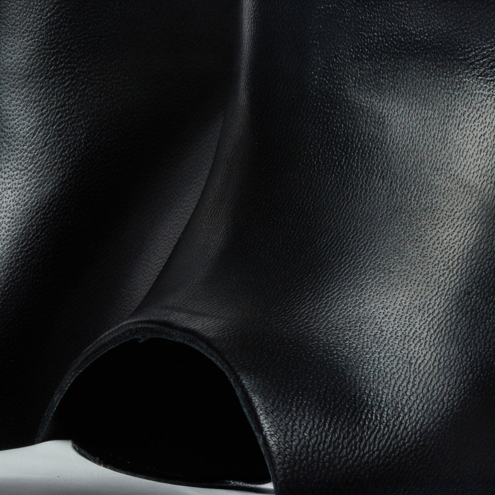 The Cymmer Black Leather Sandal