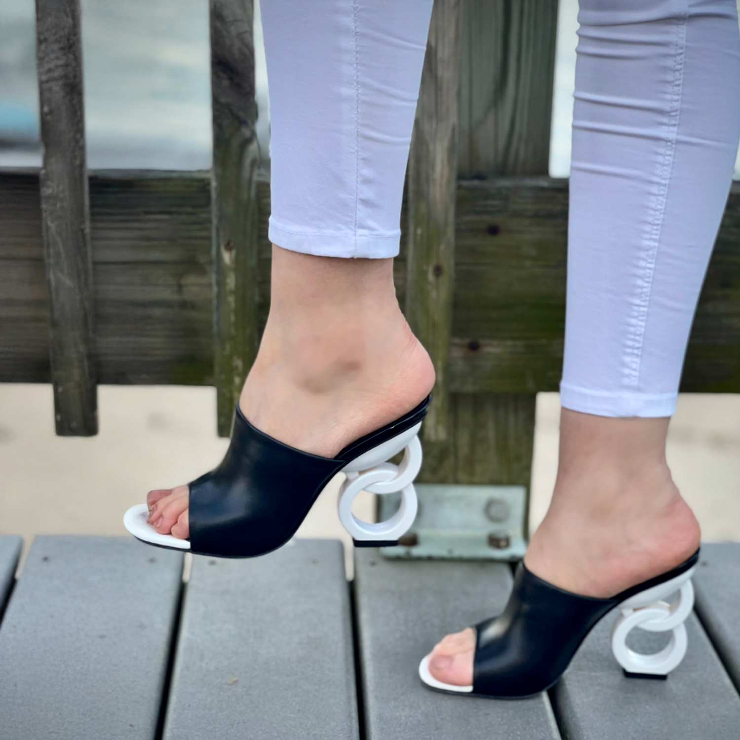 The Cymmer Black Leather Sandal